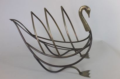 null Porte revues en forme de canard en bronze ciselé