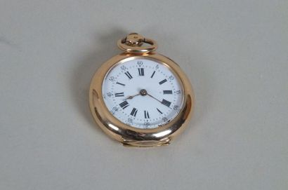 Petite montre de col en or jaune XIXème-...