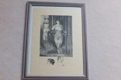 COURBOULEIX COURBOULEIX- Femme nue- Epoque 1930- 38X30cm