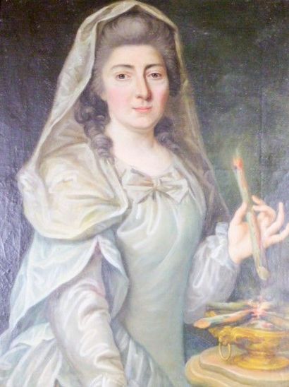 null MAURICE Louis Joseph (1730-1820) attribué, "Portrait de femme de qualité" -...