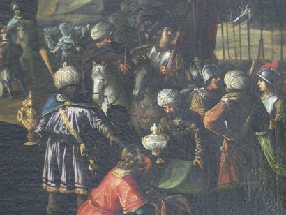 null Ecole FRANCAISE vers 1640, entourage de Claude VIGNON- Adoration des Mages -...