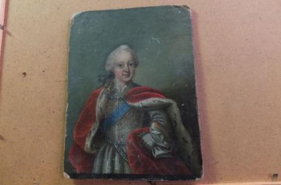 null Ecole française XIXème copie sur carton d'un tableau de Fragonard- 
