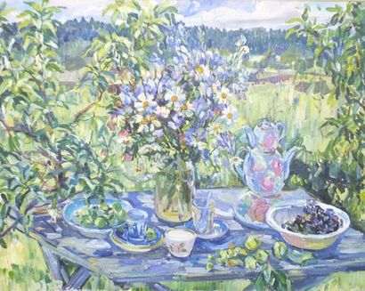 null Nathalia SOUVOROVA (1941) L'été Huile sur toile 101 x 79 cm