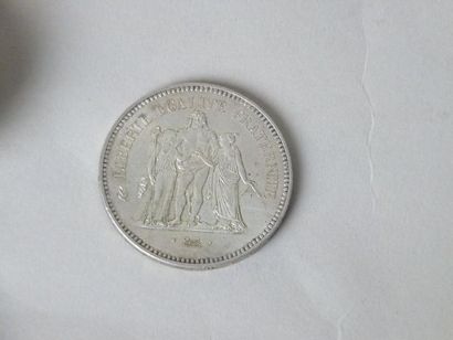 null Lot de pièces en argent 5francs- 210g