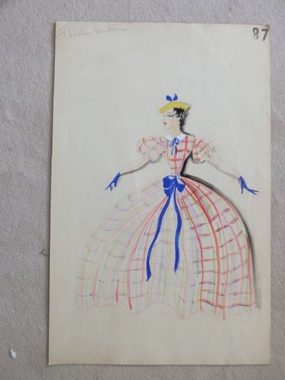 null Costume de théâtre- Aquarelle et gouacheVers 1950