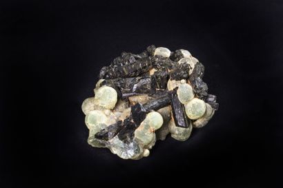 Minéralogie PREHNITE et EPIDTE à gros cristaux Bendougou MALI 