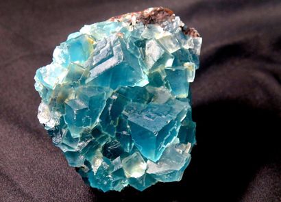 Minéralogie Fluorine bleue, Mine du Burg, Paulinet, Tarn, France. Superbe échantillon...