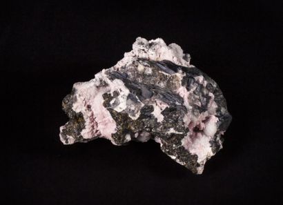 Minéralogie Rhodocrosite, Galène - Uchucchacua ( Perou) 10x10x9cm Association intéressante...