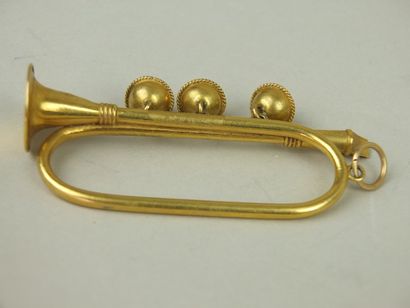 BIJOUX Trompe à grelot, or? AC, 1800, 13,9g