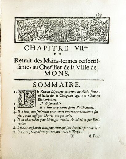 null Les Chartes nouvelles du pays et comté du Hainaut - Gaspard Migeot imprimeur...