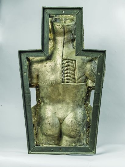 null Moule de mannequin anatomique en fer et nickel - XIXème siècle - Hauteur : 80cm...