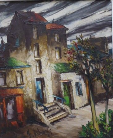 null Léon Schwartz ABRYS (Hongrie 1905- Paris 1990), Montmartre la nuit, Huile sur...