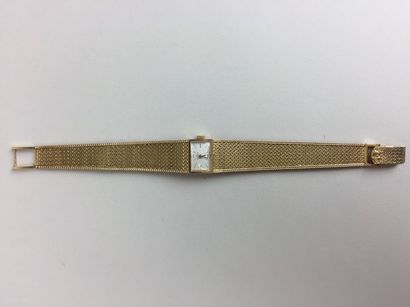 null OMEGA, montre en or mécanique bracelet or - Poids brut : 30,2 g environ.