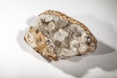 null Grosse géode de calcite diamant, Pau. 18x10x10 cm. 