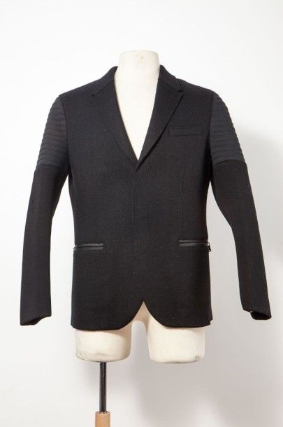 null Neil BARRETT.Veste blazer pour Homme en laine noir, bords francs, col châle...