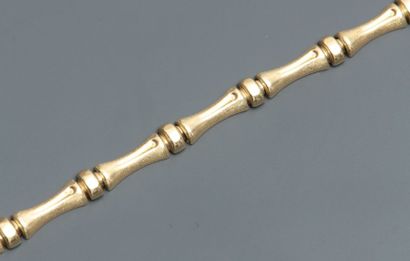 null Bracelet maille " Bambou " en or jaune, 750 MM, longueur : 19 cm, poids : 9,4gr....