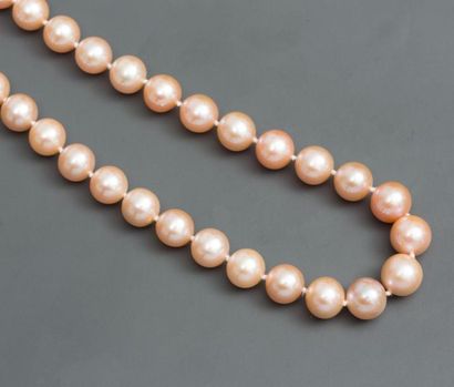null Collier de perles de culture , orient naturel couleur rose, diamètre : 10 /...