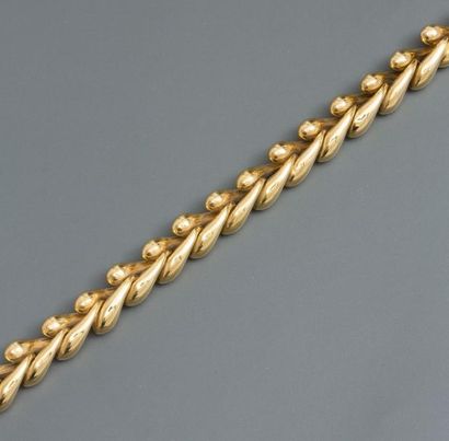 null Bracelet en or jaune, 750 MM, longueur : 19,5 cm, poids : 23,6gr. brut.