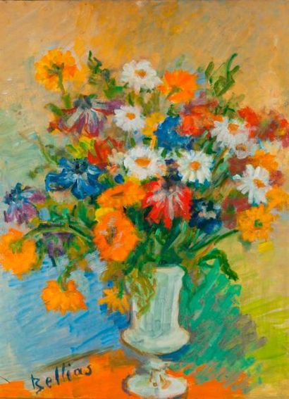 Richard BELLIAS (1921-1974)- Bouquet au pot...