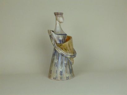 null Georges de FEURE (1868-1943) - Vase en pâte de verre moulée préssée Violette...