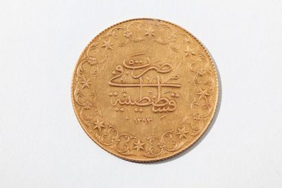  MOHAMMED V (1909-1918). Monnaie de luxe, 500 piastres. (Fr. 64, WC 746). Or. 34,71...