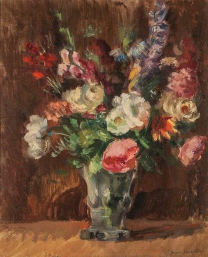Jean SERRIERE (1893-1965)-Bouquet de fleurs...