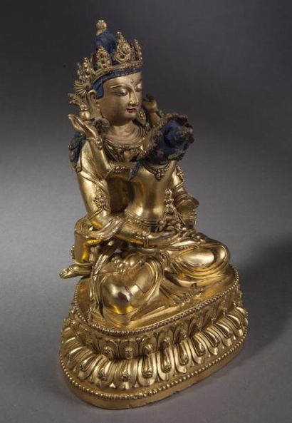 Forme tantrique du Buddha Amitayus assis...