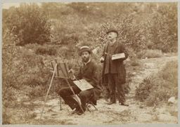 Amateur Deux peintres sur le motif, années 1880
Épreuve albuminée, 115x168 mm, aucune...