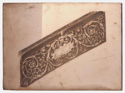 BALDUS Décor diagonal d'un escalier
Cuivre gravé, 262x360 mm, poids: 1126 gr.