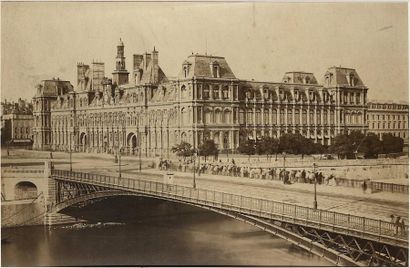BALDUS Pont d'Arcole et Hôtel de ville
Les badauds regardent passer la Reine Victoria...