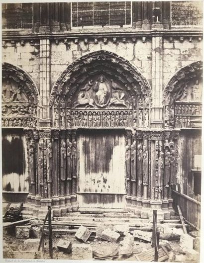BALDUS Portail du Jugement Dernier de la Cathérale de Chartres, 1856
Papier salé,...