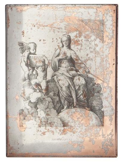 Baldus, Raphael et Raimondi La Philosophie
Cuivre aciéré, 255x190 mm