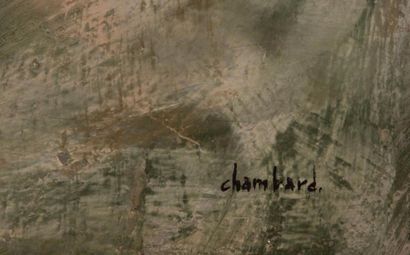  David Chambard (1950- ) : "Sex et Brouillard", acrylique sur toile,1983, 130 x 195...