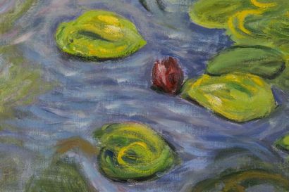  D'après Claude Monet (1840-1926): "Bassin aux Nymphéas", huile sur toile, 2006,...