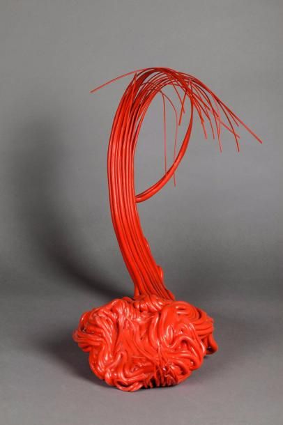 null Roxy Paine, USA (1966 - ): "SCUMAK, art-making machines", sculpture en "épis...