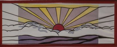 null Roy Lichtenstein (1923-1997): "Lever du soleil",offset lithographie élargie...