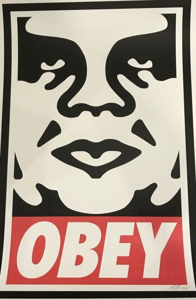 null Shepard FAIREY (1970) - Icon - Sérigraphe - Signée et datée 2017 - Non numérotée...