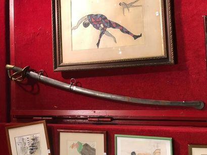 null Une épée dans son fourreau - XIXème - Annotée sur le plat " à mon camarade Lebrun...