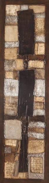 null Chalis LEYE (1952) - Acrilyque sur toile - Signée en bas à droite - 191 x 57cm...