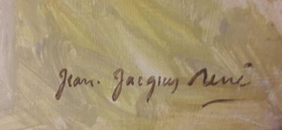 null Jean Jacques RENE (1943- ) - Femme assise - huile sur toile, signée en bas à...