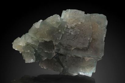 null Fluorite ; Collection Paul Zerfass. Enorme cristal vert bleu provenant de la...