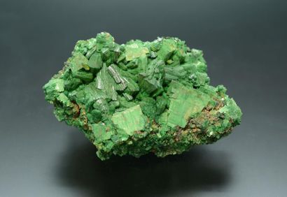 TORBERNITE 
Beau groupe de cristaux vert...