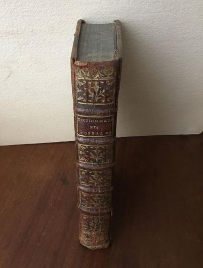 null Bertrand Elie, Dictionnaire des fossiles, 1763, reliure plein cuir, bon état...