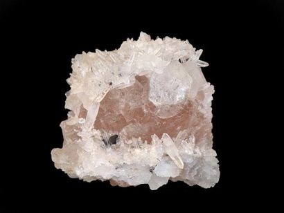 null Fluorine et quartz.Très belle association de fluorine rose et de quartz. Spécimen...