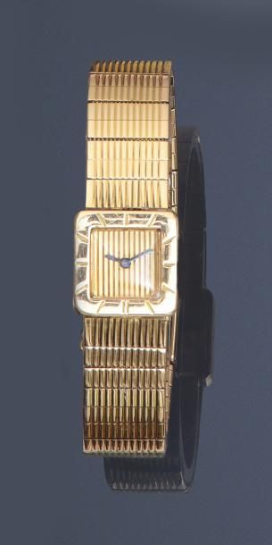 null JAEGER LECOULTRE, Bracelet montre de dame en or rose, 750 MM, modèle 8C1059,...