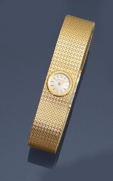 null JAEGER LECOULTRE, Bracelet montre de dame en or jaune, 750 MM, lunette ronde,...