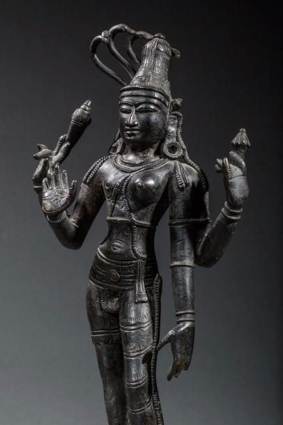 null Figuration composite Shiva Parvati illustrant le couple divin dans une même...