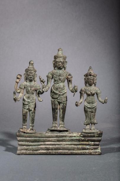 Trilogie illustrant Vishnu, Uma et Shiva...