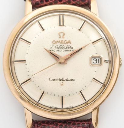 null OMEGA CONSTELLATION or rose - PIE PAN AUTOMATIQUE - Ref: 168 3004 - Belle OMEGA...