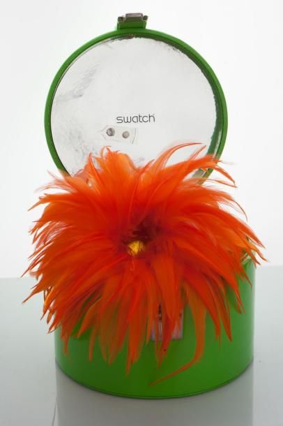 null SWATCH POP,ORIGINAL, VINTAGE " Special feathers" PMZ105 - Designed by Rudolph...